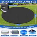 Nuanchu 78 inch Round Hot Tub Mat, 0.6 inch Thick Large Non‑Slip Spa Floor Pad for Inflatable Tub, Waterproof Eva Foam Pool Padding for Indoor Outdoor, Black