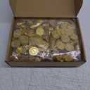 Hanaive 1000 Pcs Pirate Gold Coins Plastic Treasure Play Toy Coins Fake St. Patricks Doubloon for Pirate Party Favors Supplies Treasure Hunt Game Teachers Classroom Reward