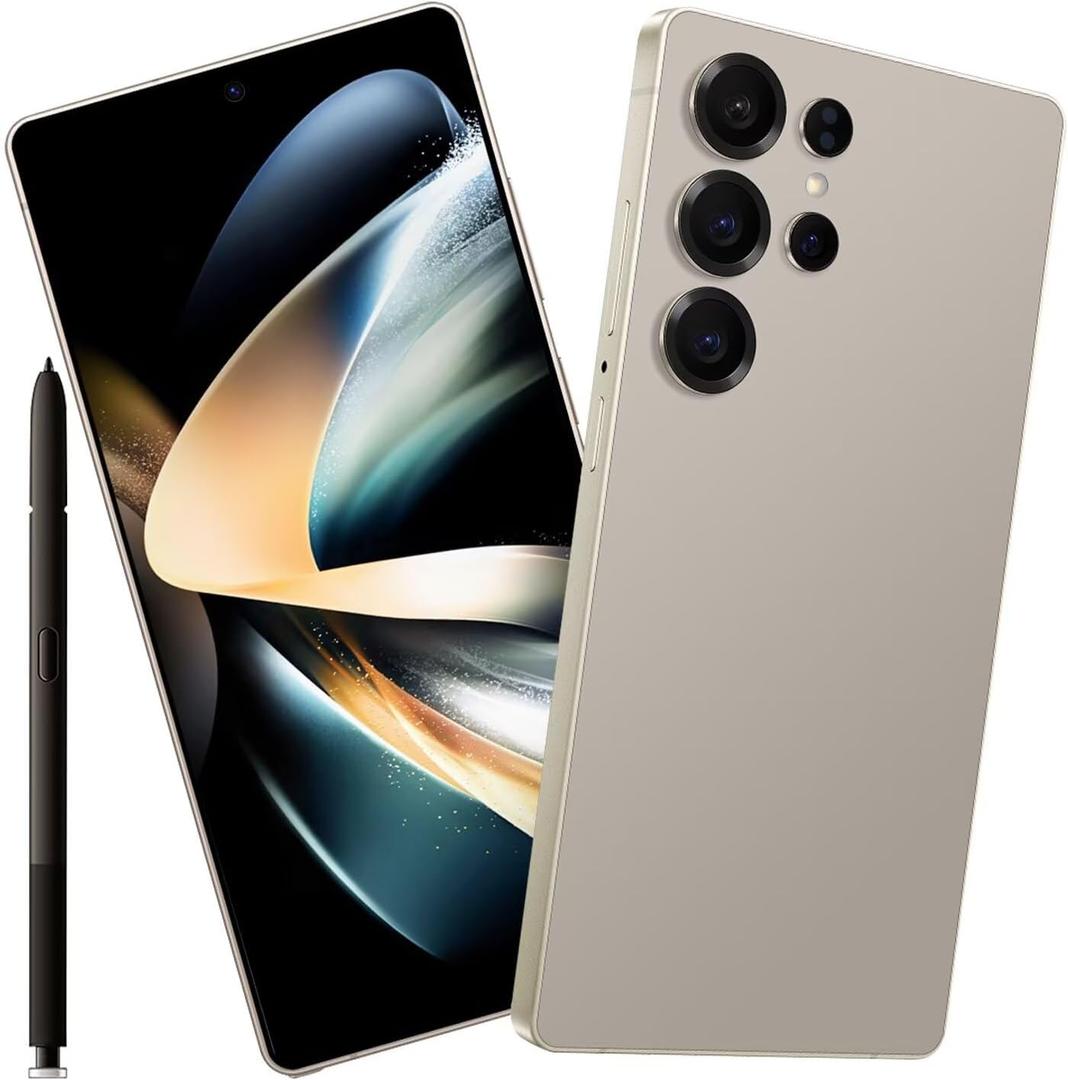 S25 UI Unlocked Android Phone, 64GB Unlocked Smartphone, Unlocked Android, Clear Camera, Fast Processor, Long Battery Life Celular, 2025, US Titanium Gold
