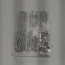 Swpeet 100Pcs Crib Hardware Screws, Nicked Plated M6  40/50/60/70/80mm Hex Socket Head Cap Crib Baby Bed Bolt and Barrel Nuts with 1 x Allen Wrench Perfect for Furniture, Cots, Crib Screws