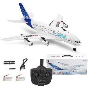 RC Plane A120-Aircar A380 RC Airplane 3CH RC Planes for Adults EPP Foam Fixed Wing RC Airliner 2.4G Remote Control Airplane with 2 Batteries (Regular Version)