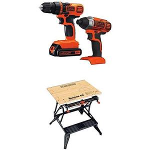 Amazon.com: Black & Decker 20V MAX Drill/Driver Impact Combo Kit with BLACK+DECKER WM425-A Portable Project Center and Vise : Tools & Home Improvement