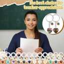 Sureio 12 Pack Teacher Appreciation Gifts Bead Kechain in Bulk, Thank You Help Me Grow End of Year Graduation Teacher Day Gifts for Women