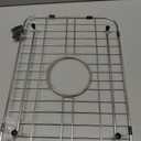 Stainless Steel Sink Grid and Protectors for Bottom of Kitchen Sink, Sink Grid 18" X 12-1/2", Centered Drain with Corner Radius 1-1/2" (Centered Drain 18" X 12-1/2")