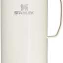 Stanley Stay-Hot Camp Mug 24 oz | Press Fit Drink Through Lid | Cup for Coffee, Tea and Drinks | Insulated Stainless Steel Coffee Mug | BPA-Free | Cream Gloss