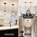 Crystal Pendant Lights Kitchen Island, 2 Pack Modern Black Kitchen Pendant Light Fixtures, Small Hexagonal Crystal Hanging Lights for Kitchen Island, Dining Room, Hallway, Foyer, Entryways