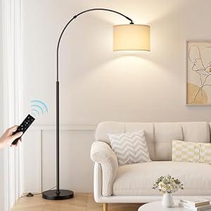 Ambimall 70" Dimmable Arc Floor Lamp with Remote, Color Temp Adjustable