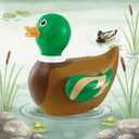 Hungdao 1 PC 4 Feet Inflatable Mallard Duck for Hunting Birthday Giant Inflatable Duck Pool Float Huge Funny Large Blow Fall Pool Floats for One Lucky Birthday Party Decoration, Mallard
