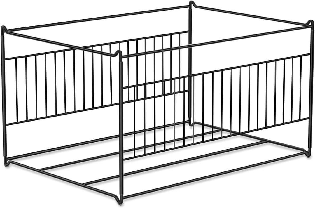 TOPCJ Hanging File Folder Frame Legal/Letter Size,File Cabinet Hanger,Inserts,Rack for Hanging Files,Fit Size Bigger 15.1L,9.6H Filing Cabinet,Desk Drawer,Hanging File Organizer/Rails,Steel,Black