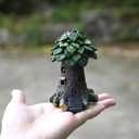 Fairy Garden Tree House  Resin Tiny Miniature Fairy House Accessories, Outdoor/Indoor Decoration for Home, Yard, Patio, Balcony, Christmas Dcor (Dark Green)