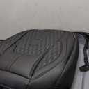 Coverado Car Seat Covers Full Set, Black Seat Covers for Car with Lumbar Support, Nappa Leather Seat Covers Waterproof Car Seat Protectors Universal Fit for Most Cars SUV Trucks (FullSet, A/Black)