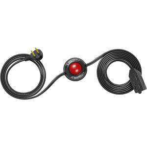 DEWENWILS Christmas Extension Cord with Multiple Outlets, 12 FT ON/Off Foot Switch Power Cord, Angled Flat Plug, 2-Prong 3 Outlets, 16/2C, Black, ETL Listed