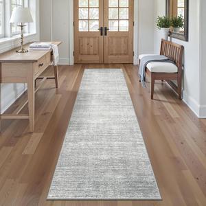 2x6 Runner Rug Non Slip, Washable Rug Runners for Hallways, Grey