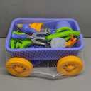 Dimple Garden Wagon & Tools Toy Set Premium 15 Pcs Kids Gardening Tools & Wagon Toy Set - Sturdy & Durable - Top Yd, Beach, Sand, Garden Play Set - Great for Kids & Toddlers (Blue)