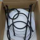 LAUCHUH Serving Dish for Entertaining, 3 Tier Serving Tray, Chip and Dip Serving Set Oval Serving Bowl Set for Thanksgiving, Christmas, Fruit, Dessert, Appetizer, Candy, Vegetable, Black