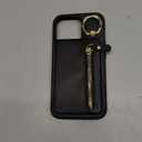 for iPhone 13 Pro Phone case with Card Holder with Compatible magsafe Magnetic, Key Chain PU Leather Flip Kickstand Detachable 2-in-1 Wallet case for Apple13Pro Women Men-Black