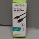 Cell Candy Fast Charge and Sync Cable. For Apple 8-pin to USB C. 3 ft