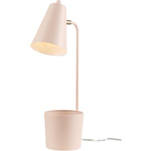 GLOBE Electric 30295 Taylor 18" Organizer Desk Lamp, Matte Pink, Brass Pivot Joint, On/Off Rotary Switch at Shade