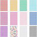 Gartful 5mm Rhinestone Adhesive Stickers, 12 Embellishment Sheet 1920 PCS Jewel Gem Stickers Multicolor Bling Diamond Craft Stickers for Scrapbooking, Handmade Gift, Crafts, Nail, Makeup, Body