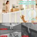 EZIGO 100 Inch Retractable Baby Gates Extra Wide Reinforced Baby Dog Gate