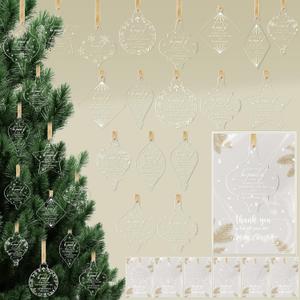 Kasyat 48 Christmas Employee Appreciation Gift Bulk Acrylic Hanging Ornament Lantern Pendant Ornaments for Christmas Tree Coworker Team Teacher Gift with Thank You Card Ribbon (Be Proud Sign)