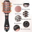 Natrial Hair Dryer Brush Blow Dryer Brush in One Hot Air Paddle Brush for Drying and Straightening, Volumizer Multi-Styler Smooth Curls for All Hair Types, Frizz-Free Blowout Brush for Salon Quality