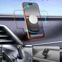 pop-tech Car Phone Mount for Socket Grip, Strong Sticky Cell Phone Holder for Auto Dashboard, Adjustable Adhesive Car Mount Compatible with Thick Wallet Grip Card Holder for iPhone Samsung