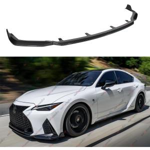 3Pcs Front Bumper Lip Compatible with 2021-2025 Lexus IS350 F-Sport, JDM Air Dam Lower Chin Splitter Protection Body Kit 2021 2022 2023 2024 2025 Man Gift (Carbon Fiber Pattern)