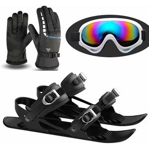 Mini Ski Skates for Snow Portable Skating Ski Shoes Lightweight Short Snowskates Adjustable in Tightness Skiboards Snowshoes Designed for Ski Enthusiasts Perfect for Snowy Slopes