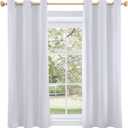 Sun Zero Riley Kids Bedroom Blackout Grommet Curtain Panel, 40" x 63", White
