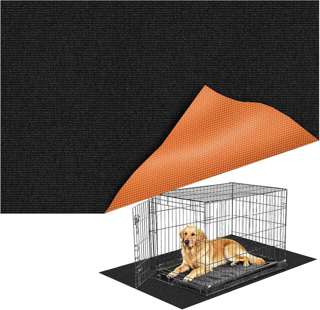 Mat for Under Dog Crate Washable Dog Crate Mat Pet Mats for Floor Waterproof Dog Mat Non-Slip Pads for Kennel Training Protect Floors (47" x 31.5" x 0.22")
