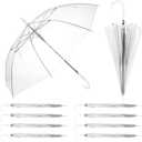 60 Pack Clear Umbrella Wedding for Guests, Bulk Umbrellas for Rain