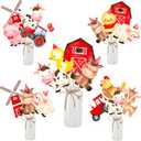 32pcs Farm Animal Centerpiece Sticks Farm Birthday Party Centerpiece Decorations Farm Theme Table Toppers for Barnyard Birthday Barn Party Baby Shower Supplies