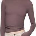 PUMIEY Women's Long Sleeve T Shirts Crew Neck Slim Fit Tops Sexy Basic Tee Smoke Cloud Pro Collection, Large