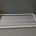 EZ-FLO 30 x 10 Inch (Duct Opening) Return Air Vent Cover for Wall or Ceiling, Solid Steel Return Air Filter Grille, HVAC Vent Cover, White, 61672