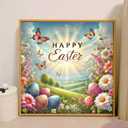 4 x Aestalrcus Easter Diamond Art Kits for Adults, Happy Easter Diamond Painting Kits for Adults, 5D Gem Art Full Drill Round and Crafts for Gift Home Wall Decor 14x14 Inch