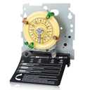 T104M Mechanical Timer Switch Mechanism Only, 208-277V VAC DPST 5HP 40A,24-Hour,12 ON/Off Cycles.Heavy Duty Timer for Lights,Fans,HVAC,Heavy-Duty Mechanical Time Switches.
