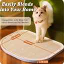 Cat Litter Mat Litter Trapping Mat,19.29"14.96",Cat Litter Box Mat for Floor,Large Litter Matt for Cat Litter Box,Kitty Litter Mat Catcher,Waterproof Urine Proof,Washable,Easy Clean,Less Waste (Grey)