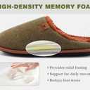 KuaiLu Mens House Memory Foam Slippers with Orthopedic Arch Support Comfy Warm Plush Lining Slip On Casual Pantuflas Mans Comfortable Bedroom Shoes Rubber Sole for Indoor&Outdoor Green Brown Size 10