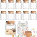Patelai 12 Pcs Small Glass Jars with Cork Lids, Mini Potion Bottles Bulk Tiny Wishing Vial Spell Jars for DIY Art Crafts Gift Mother's Day Graduation Wedding Birthday Party Favors (50 ml)