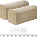 uxcell 2pcs Couch Arm Covers, Velvet Armchair Sofa Arm Covers with Twist Pin, Anti-Slip Furniture Protector Slipcovers for Chairs/Sofas, Sand
