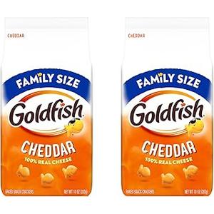 Goldfish Cheddar Cheese Crackers, 10 Oz Bag (Pack of 2), Best By 04/26/26