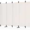 Kecreque 6 Panel Room Divider,6ft Folding Screen Portable Wall Partition Room Divider with 4 Metal Feet,Privacy Screen Indoor Doubles as a Cubicle Wall,Suitable for Bedroom Dressing Room Office