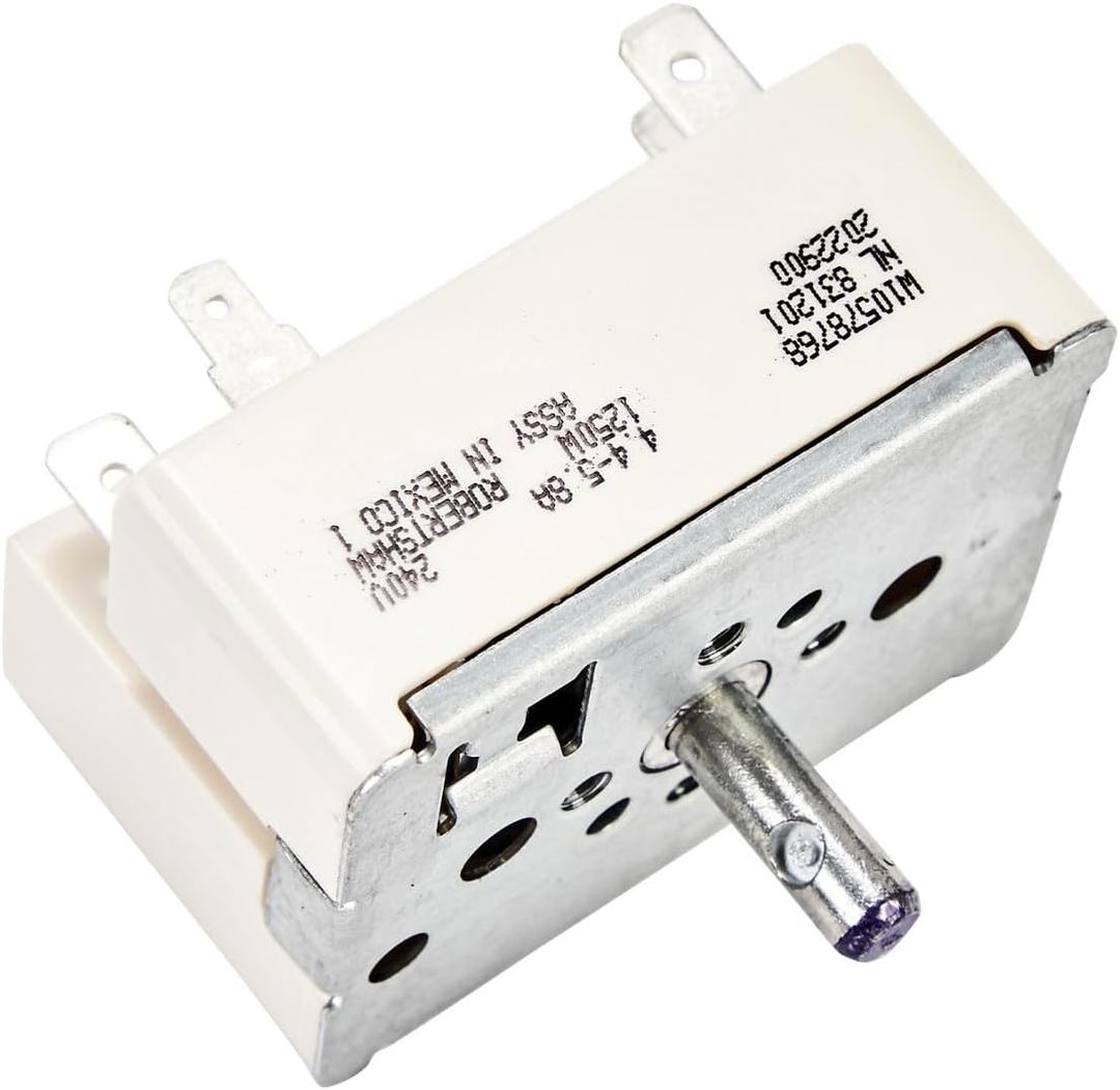 Whirlpool W10911303 Range Surface Element Switch, White