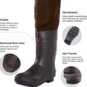 TIDEWE Neoprene Waders, Cleated Bootfoot Men Chest Waders, Waterproof Fishing & Hunting Chest Waders Brown Size 11