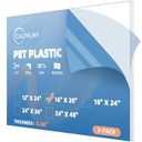 3 Pack of 16 x 20" PET Sheet/Plexiglass Panels 0.06" Thick; Use for Crafting Projects, Picture Frames, Cricut Cutting and More; Protective Film to Ensure Scratch and Damage Free Sheets