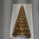 Glass Christmas Tree Decorations Indoor, Mercury LED Light Tabletop Decor for Fireplace Table Home, Battery Operated Night Lights with Timer for Festival, New Year, Ceremony (Spiral Type)