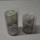 Juvale Metal Geometric Candle Holders - Gold Candle Holder Set - Versatile Table Centerpiece & Coffee Table Decor - for Tealight & Taper Lights - Pack of 2, 4 x 6 in & 4 x 8 in