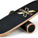 Wooden Balance Board Trainer for Adults Core Strength & Stability Trainer for Surf, Skateboard & Snowboard Training Non-Slip Balance Board for Home Gym Fitness