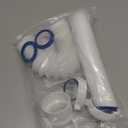 (1 Pack) Yariwiz White P Trap 1 1/2 Inch for Bathroom Kitchen Sink Drain Pipe Tubular Kit with Adjustable J-bend, White Threaded Adapter and Blue TPE Washer KSD-004W